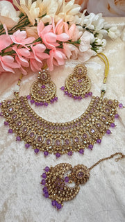 Meher lavender Necklace set